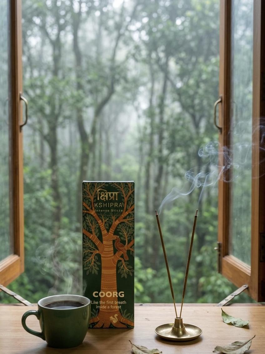 Coorg incense sticks in a natural forest setting