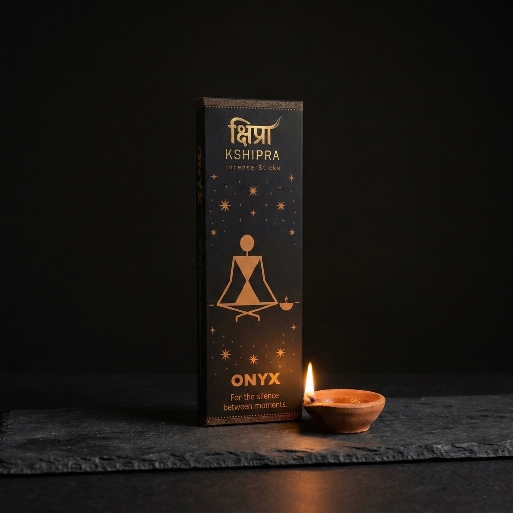 Onyx premium incense sticks by Kshipra — Warli folk art packaging